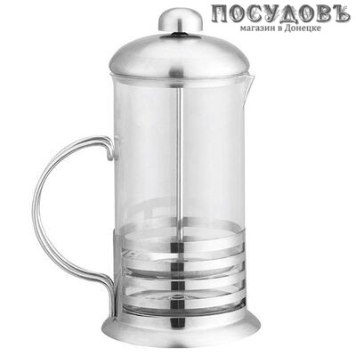 Webber BE-3123/60, френч-пресс с фильтром из нержавеющей стали, 600 мл, стекло закаленное, Россия, в упаковке 1 шт