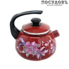КМК 43615-103/6-У4 чайник, 2,0 л, сталь эмалированная, красный с рисунком