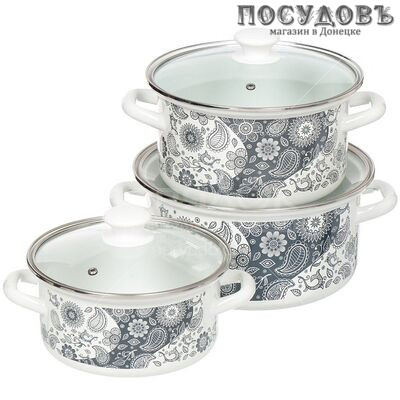 КМК День и ночь-1-экстра набор посуды, сталь эмалированная, 6 пр.
