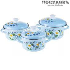 КМК Полесье-1 набор посуды, сталь эмалированная, голубой, 6 пр.