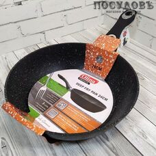 Olina Deep granite induction 501-7-24 сотейник Ø240×66 мм, алюминий литой, мраморное покрытие
