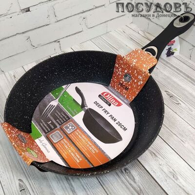 Olina Deep granite induction 501-7-26 сотейник Ø260×70 мм, алюминий литой, мраморное покрытие
