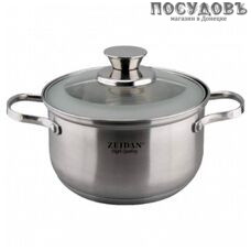 ZEIDAN Z-50285 кастрюля с крышкой 5,1 л, Ø220 мм, сталь нержавеющая, пятислойное дно