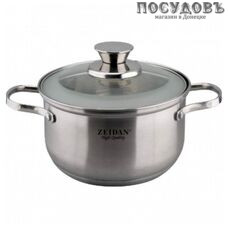 ZEIDAN Z-50286 кастрюля с крышкой 6,6 л, Ø240 мм, сталь нержавеющая, пятислойное дно
