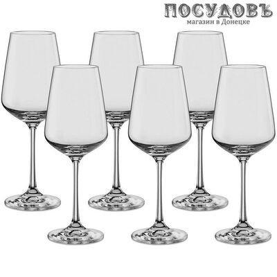 Crystalex Bohemia Sandra B40728-550101-01A-D4978-O, бокал винный 550 мл, стекло, в упаковке 6 шт.
