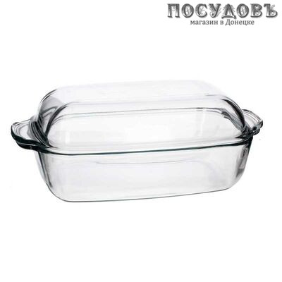 Simax 7296/7306 гусятница объемом 8 л, стекло жаропрочное, без покрытия внутреннее покрытие, с крышкой-формой, Чехия
