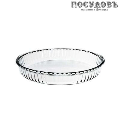 Borcam 59044, круглая форма для выпечки, жаропрочное стекло, Ø260×45 мм, 1 720 мл, Турция, в упаковке 1 шт