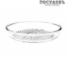 Borcam 59534, круглая форма-гриль, жаропрочное стекло, Ø260×45 мм, 1 700 мл, Турция, в упаковке 1 шт