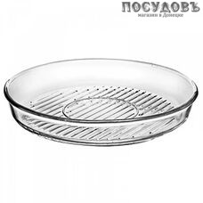 Borcam 59544, круглая форма-гриль, жаропрочное стекло, Ø320×45 мм, 2 900 мл, Турция, в упаковке 1 шт