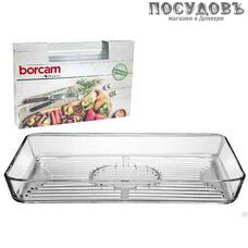 Borcam 59554/1073140, прямоугольная форма-гриль, жаропрочное стекло, 400×270×50 мм, 3 800 мл, Турция, в упаковке 1 шт