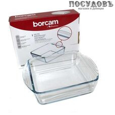 Borcam 59854 форма для выпечки, упрочненное стекло, 210×164 мм, Турция, в упаковке 1 шт