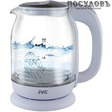JVC JK-KE1510 white электрочайник, 2200 Вт, 1700 мл, стекло термостойкое, внутренняя подсветка, белый