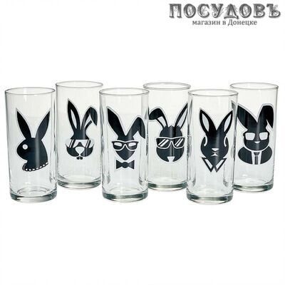 ОСЗ 148-Д Заяц-Брутал 300 мл, стакан высокий 300 мл, стекло, в подарочной упаковке 6 шт.