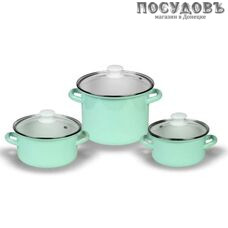 КМК Морская волна-1-Люкс набор кастрюль, сталь эмалированная, 6 пр.
