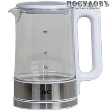 JVC JK-KE1520 white электрочайник, 2200 Вт, 1700 мл, стекло термостойкое, внутренняя подсветка, белый
