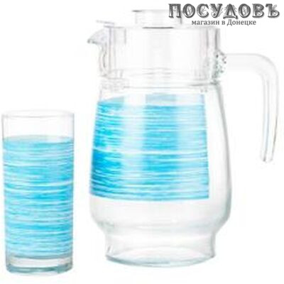 Luminarc Brush Mania Light Blue Q6016 набор для воды, стекло, 7 пр.