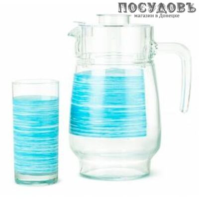 Luminarc Brush Mania Turquoise Q5963 набор для воды, стекло, 7 пр.