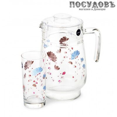 Luminarc Jasmine blue Q5802 набор для воды, стекло, 7 пр.