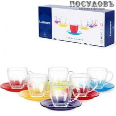 Luminarc Carina Rainbow N4217 набор чайный, стекло упрочненное, цветная коробка 12 пр.