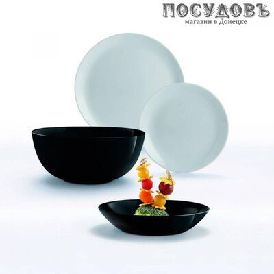 Luminarc Diwali Black and White P4360 сервиз столовый стекло упрочненное 19 пр.