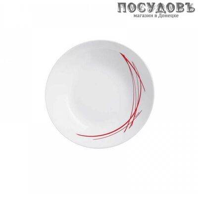 Luminarc Domitille Rouge P3348 тарелка глубокая, Ø200 мм, стекло упрочненное