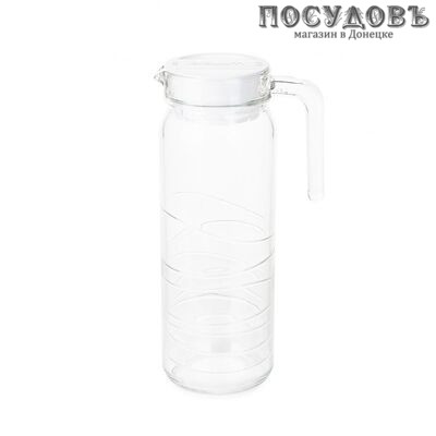 Luminarc Dona Circle Q4011, кувшин с крышкой 1000 мл, стекло упрочненное