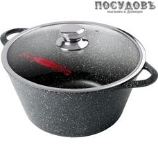 Горница Гранит Induction ИК2633аг кастрюля с крышкой 4,0 л, Ø260 мм, алюминий литой, гранитное покрытие Pfluon 3 слоя