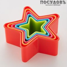 Alpenkok Звездочки АК-622Р/5 формы для печенья, полипропилен 5 шт.