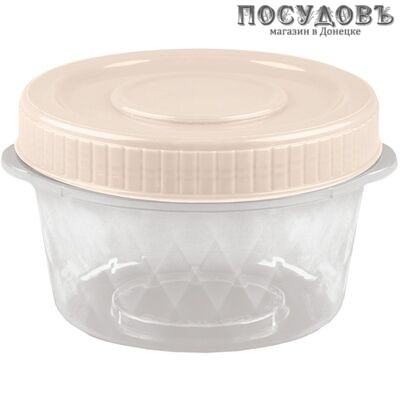 Phibo Кристалл 431106322 банка для хранения с крышкой, полипропилен, 130×120×110 мм, 600 мл