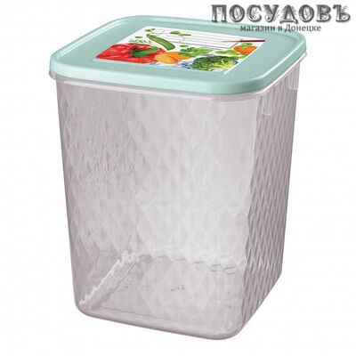Phibo Кристалл 431130331 контейнер с крышкой, полипропилен, 170×140×140 мм, 2300 мл