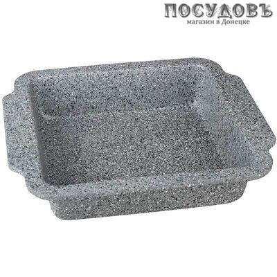 Klausberg KB-7380, квадратная форма для выпечки, углеродистая сталь, мраморное покрытие, 303×267×42 мм в упаковке 1 шт