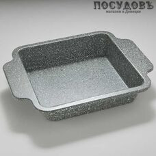 Webber "Marble" BE-4373N-1, квадратная форма для выпечки, углеродистая сталь, мраморное покрытие, 270×220×42 мм, Россия, в упаковке 1 шт