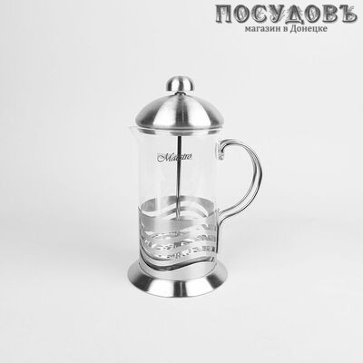 Maestro MR-1662-1000 френч-пресс, стекло термостойкое, сталь нержавеющая, 1000 мл