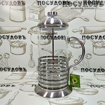 Maestro MR-1664-1000 френч-пресс, стекло термостойкое, 1000 мл