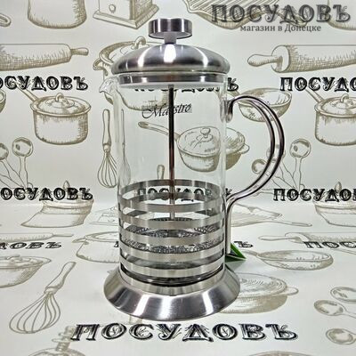Maestro MR-1664-600 френч-пресс, стекло термостойкое, 600 мл