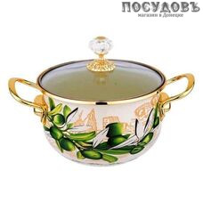 ZEIDAN Z80112-02 кастрюля с крышкой 5,0 л, Ø220 мм, сталь эмалированная