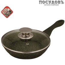 ZEIDAN Z-90181 сковорода с крышкой, Ø240 мм, алюминий литой, гранитное покрытие Gravell