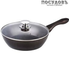 ZEIDAN Z-90199 сотейник с крышкой, Ø240 мм, алюминий литой, антипригарное покрытие Titanium
