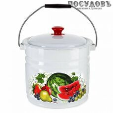 КМК Восточные дары 41204-242/6-У2 ведро с крышкой, сталь эмалированная, 12,0 л, белый