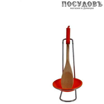 Mallony 004660-SK W3751A подставка для ложки с ложкой, сталь, пластик, дерево, 2 пр.