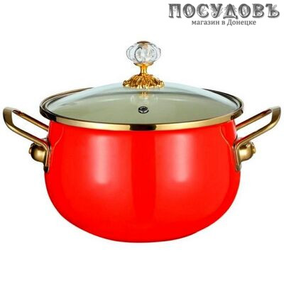 ZEIDAN Z80118-01 кастрюля с крышкой 6,5 л, Ø240 мм, сталь эмалированная
