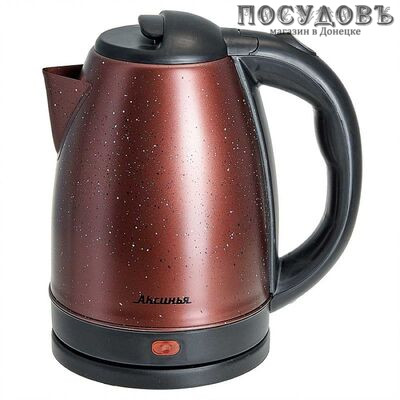 Аксинья КС-1009 электрочайник, 1500 Вт, 1800 мл, сталь нержавеющая, бордовый