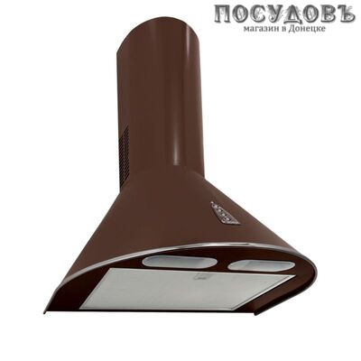 Gefest ВО 1503 К17 вытяжка кухонная каминная, сталь эмалированная, ширина 500 мм, коричневый