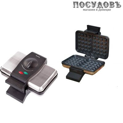 WillMark WM-105V вафельница электрическая, 1000 Вт, цвет стальной