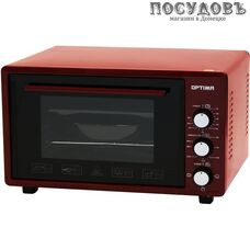 Optima OF-36R электрическая печь отдельностоящая 1300 Вт 36 л, без гриля, без конфорок, красная