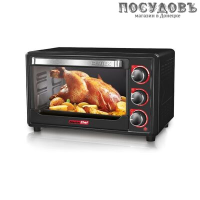 Centek CT-1537-30 BLACK электрическая печь отдельностоящая 1600 Вт 30 л, без гриля, без конфорок, черная