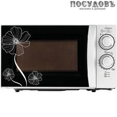 WillMark WMO-203MH отдельностоящая микроволновая печь, 700 Вт, 20 л, белая с рисунком