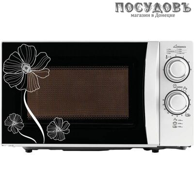 WillMark WMO-203MH отдельностоящая микроволновая печь, 700 Вт, 20 л, белая с рисунком
