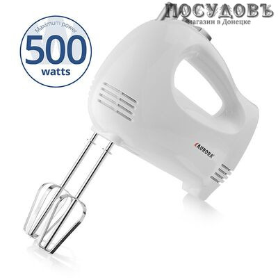 Aurora AU4090 миксер ручной, 500 Вт, 5 скоростей, цвет белый