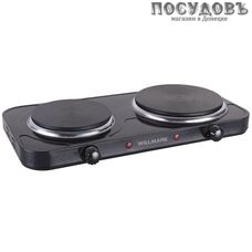 WillMark НS-215 плита электрическая, 2-конфорочная, 2500 Вт, эмалированное покрытие, цвет черный